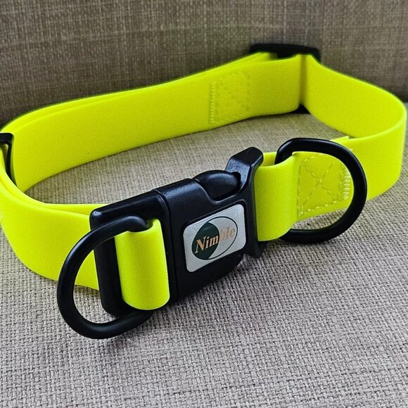 Dog Collar Yellow Pet Collar Waterproof Safety Training Heavy Duty Size Adjust - Picture 1 of 9